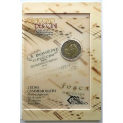 SAINT MARIN - Coincard - 2 euros commémorative - Giacomo Puccini - 2014