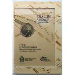 SAINT MARIN - Coincard - 2 euros commémorative - Giacomo Puccini - 2014