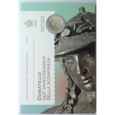 SAINT MARIN - Coincard - 2 euros commémorative - Donatello - 2016 SAINT MARIN - Coincard - 2 euros commémorative - Donatello - 2016
