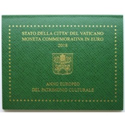 VATICAN - Blister - 2 euros commémo. - Année européenne Patrimoine culturel - 2018