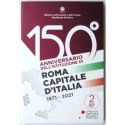 ITALIE - Coincard 2 euros commémorative - Rome Capitale de l'Italie - 2021