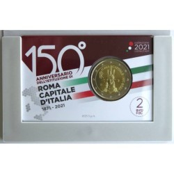 ITALIE - Coincard 2 euros commémorative - Rome Capitale de l'Italie - 2021