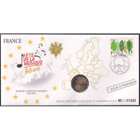 FRANCE - Numiscover - 2 euros commémorative - Fête de la Musique - 2011 FRANCE - Numiscover - 2 euros commémorative - Fête de la Musique - 2011