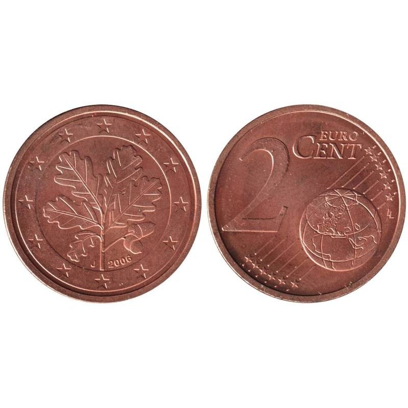 ALLEMAGNE - 2 cents d'euro - 2006 J ALLEMAGNE - 2 cents d'euro - 2006 J
