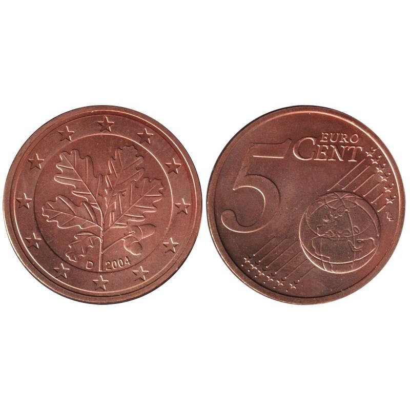 ALLEMAGNE - 5 cents d'euro - 2004 D ALLEMAGNE - 5 cents d'euro - 2004 D