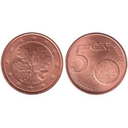 ALLEMAGNE - 5 cents d'euro - 2005 D