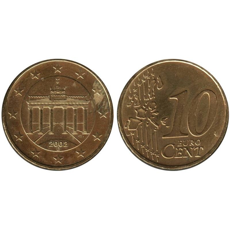 ALLEMAGNE - 10 cents d'euro - 2002 D ALLEMAGNE - 10 cents d'euro - 2002 D
