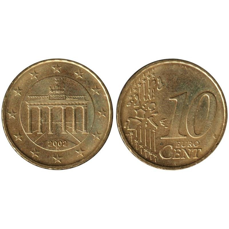 ALLEMAGNE - 10 cents d'euro - 2002 F ALLEMAGNE - 10 cents d'euro - 2002 F