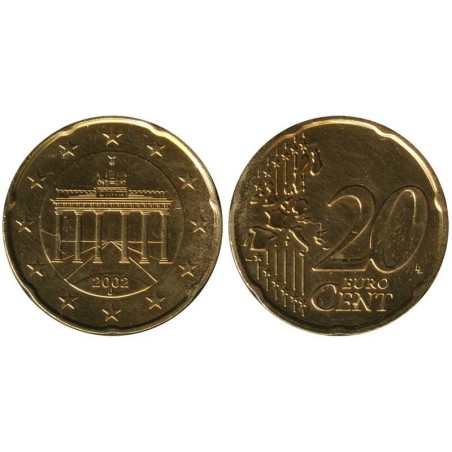ALLEMAGNE - 20 cents d'euro - 2002 J ALLEMAGNE - 20 cents d'euro - 2002 J