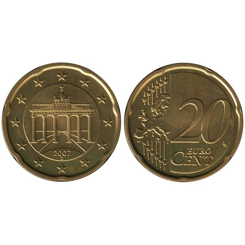 ALLEMAGNE - 20 cents d'euro - 2007 D ALLEMAGNE - 20 cents d'euro - 2007 D