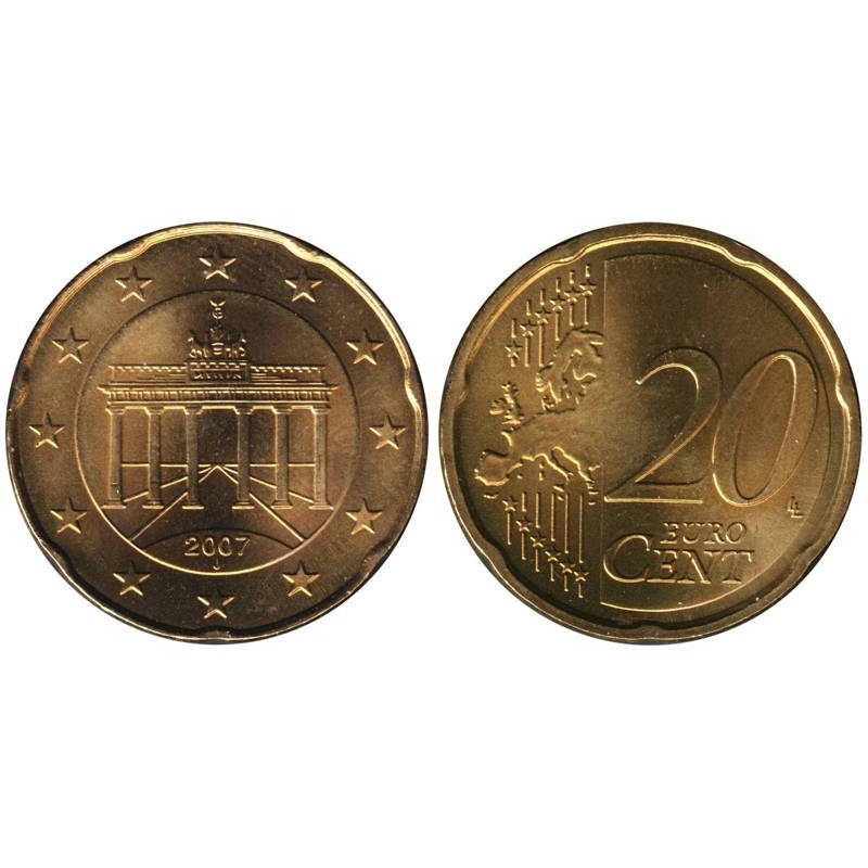ALLEMAGNE - 20 cents d'euro - 2007 J ALLEMAGNE - 20 cents d'euro - 2007 J