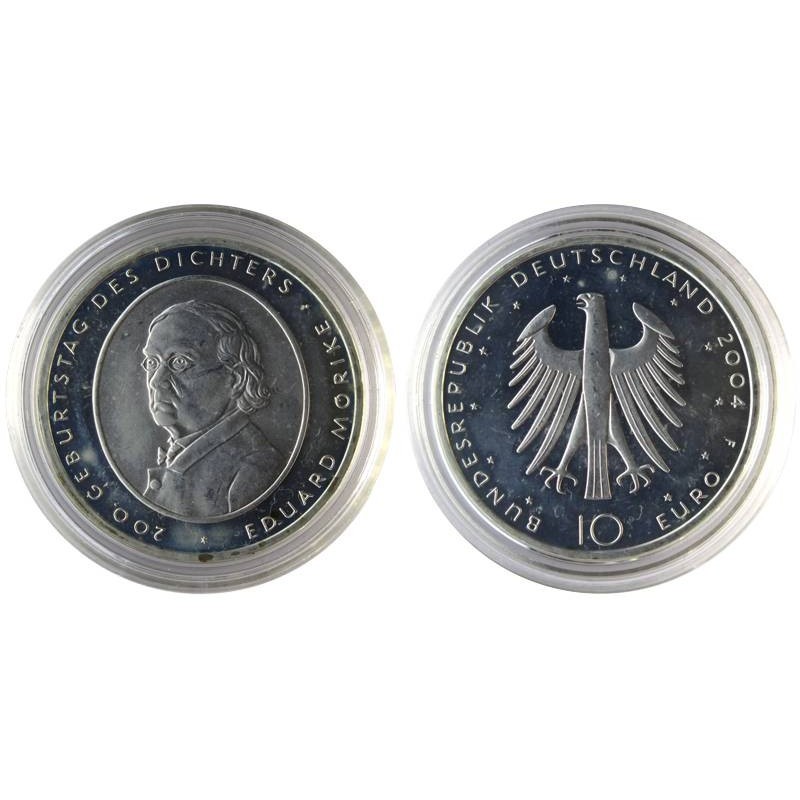 ALLEMAGNE - 10 euros - 200 ans de la naissance de Eduard Moerike - 2004 F ALLEMAGNE - 10 euros - 200 ans de la naissance de Eduard Moerike - 2004 F