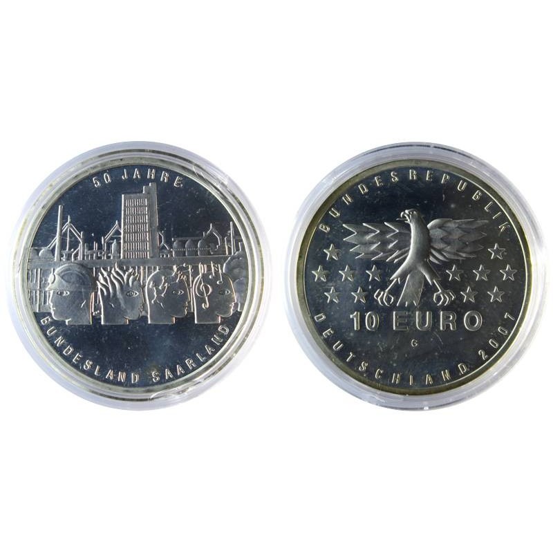 ALLEMAGNE - 10 euros - 50 ans de la Sarre - 2007 G ALLEMAGNE - 10 euros - 50 ans de la Sarre - 2007 G