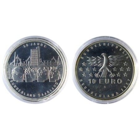 ALLEMAGNE - 10 euros - 50 ans de la Sarre - 2007 G ALLEMAGNE - 10 euros - 50 ans de la Sarre - 2007 G