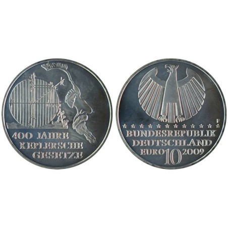 ALLEMAGNE - 10 euros - 400 ans des lois de Kepler - 2009 F ALLEMAGNE - 10 euros - 400 ans des lois de Kepler - 2009 F
