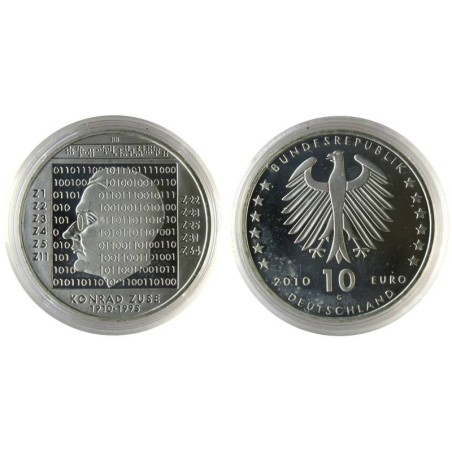 ALLEMAGNE - 10 euros - 100 ans de la naissance Konrad Zuse - 2010 G ALLEMAGNE - 10 euros - 100 ans de la naissance Konrad Zuse - 2010 G