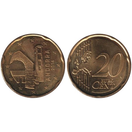 ANDORRE - 20 cents d'euro - 2014 ANDORRE - 20 cents d'euro - 2014