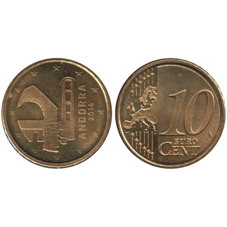 ANDORRE - 10 cents d'euro - 2014 ANDORRE - 10 cents d'euro - 2014