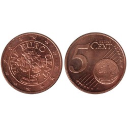 AUTRICHE - 5 cents d'euro - 2002