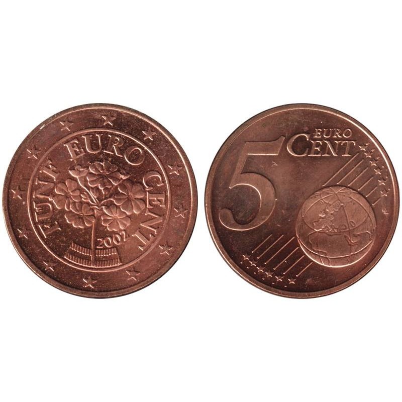 AUTRICHE - 5 cents d'euro - 2002