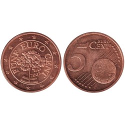 AUTRICHE - 5 cents d'euro - 2003