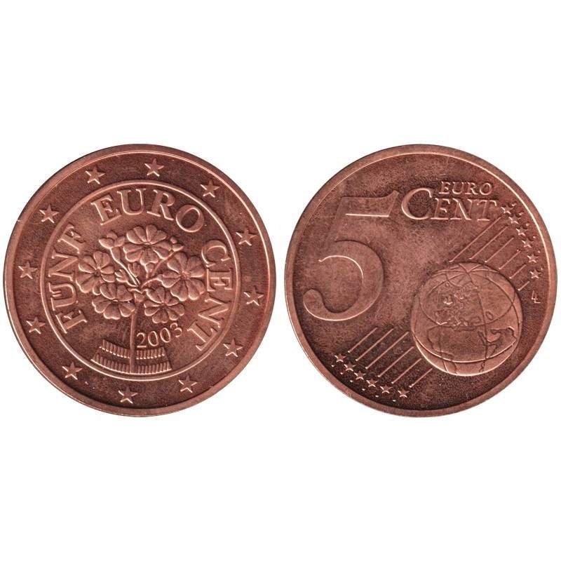 AUTRICHE - 5 cents d'euro - 2003