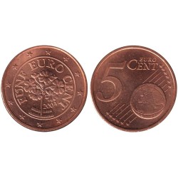 AUTRICHE - 5 cents d'euro - 2004