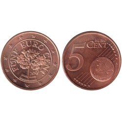 AUTRICHE - 5 cents d'euro - 2007