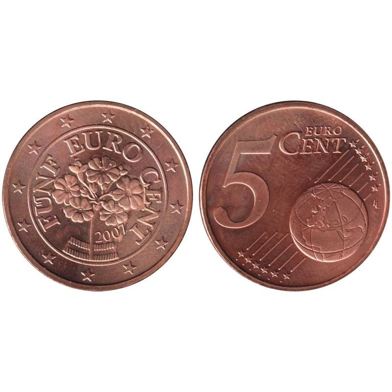 AUTRICHE - 5 cents d'euro - 2007