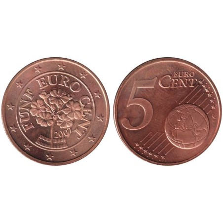 AUTRICHE - 5 cents d'euro - 2007 AUTRICHE - 5 cents d'euro - 2007