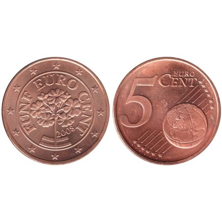 AUTRICHE - 5 cents d'euro - 2008