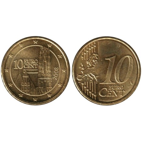 AUTRICHE - 10 cents d'euro - 2008 AUTRICHE - 10 cents d'euro - 2008