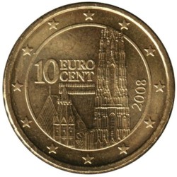 AUTRICHE - 10 cents d'euro - 2008