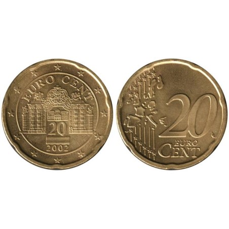 AUTRICHE - 20 cents d'euro - 2002 AUTRICHE - 20 cents d'euro - 2002