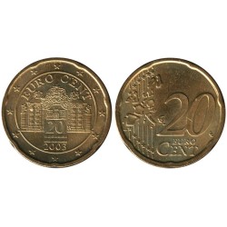 AUTRICHE - 20 cents d'euro - 2003
