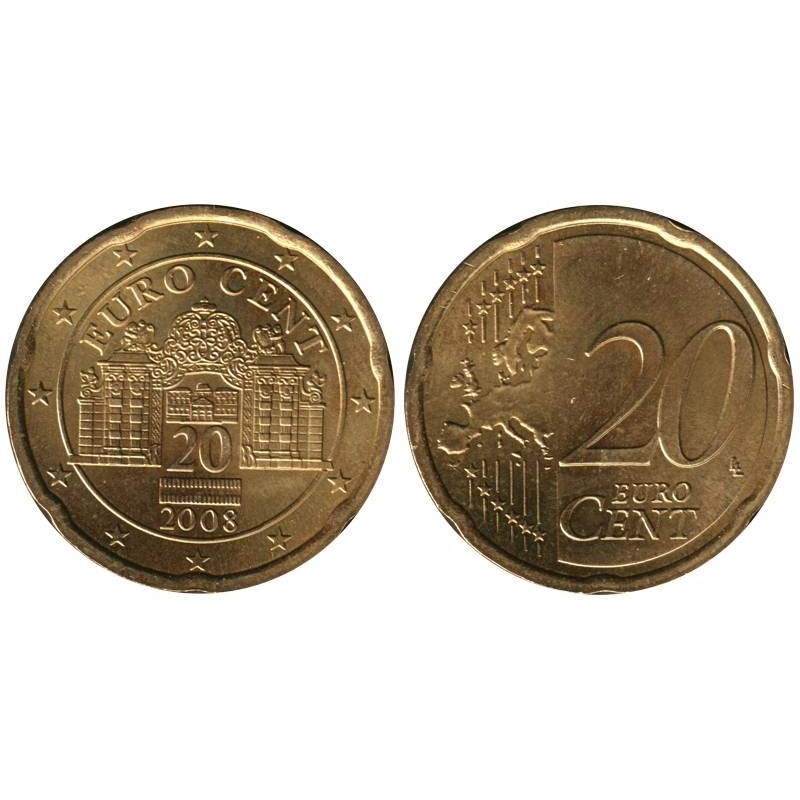 AUTRICHE - 20 cents d'euro - 2008