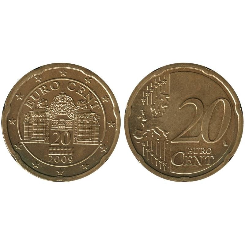 AUTRICHE - 20 cents d'euro - 2009