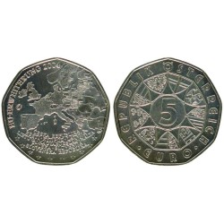 AUTRICHE - 5 euros - Elargissement de l'Union Européenne - 2004