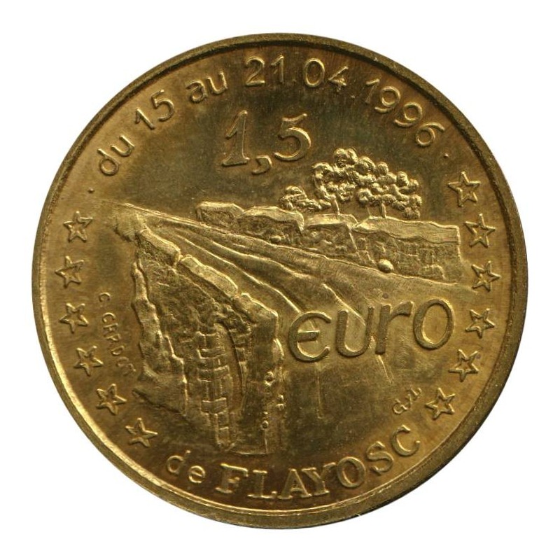 FLAYOSC - 1,5 euro des villes - 1996 - Etat : SUP FLAYOSC - 1,5 euro des villes - 1996 - Etat : SUP