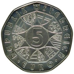 AUTRICHE - 5 euros - 100 ans de Football - 2004