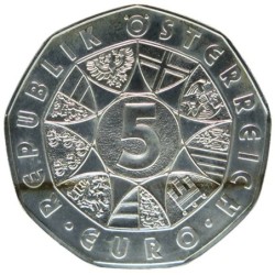 AUTRICHE - 5 euros - 850 ans de la fondation du Sanctuaire Mariazell - 2007