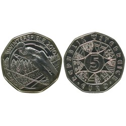 AUTRICHE - 5 euros - Jeux Olympiques d'Hiver Vancouver - Saut à Ski - 2010