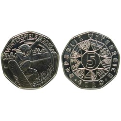 AUTRICHE - 5 euros - Jeux Olympiques d'Hiver Vancouver - Snowboard - 2010