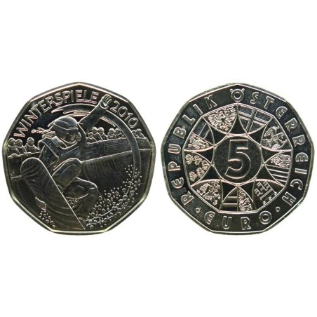 AUTRICHE - 5 euros - Jeux Olympiques d'Hiver Vancouver - Snowboard - 2010 AUTRICHE - 5 euros - Jeux Olympiques d'Hiver Vancouver - Snowboard - 2010