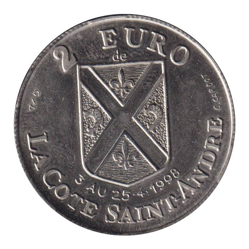 LA COTE SAINT ANDRE - 2 euro des villes - 1998 - Etat : SUP