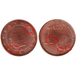 BELGIQUE - 1 cent d'euro - 2003 - fautée