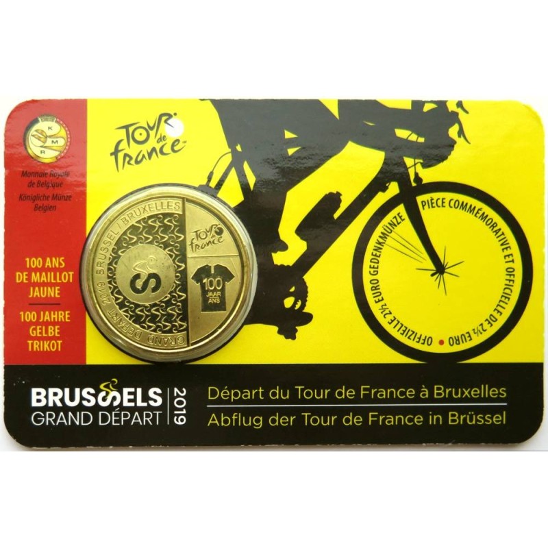 BELGIQUE - Coincard 2,50 euros - 100 ans de Maillot Jaune - Tour de France - F