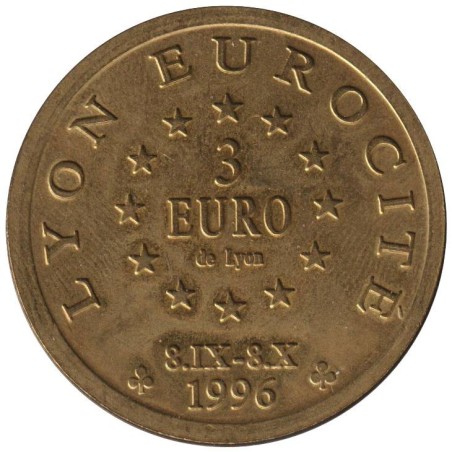 LYON - 3 euro des villes - 1996 - Etat : SUP LYON - 3 euro des villes - 1996 - Etat : SUP