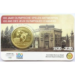 BELGIQUE - Coincard 2,50 euros - 100 ans Jeux Olympiques Anvers - 2020