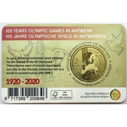 BELGIQUE - Coincard 2,50 euros - 100 ans Jeux Olympiques Anvers - 2020